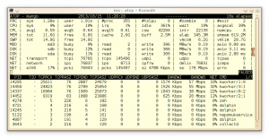 Atop zeigt die mit einem simplen dd verursachten Schreibzugriffe auf das NFS-Dateisystem